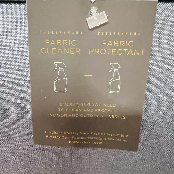 SET OF 2 POTTERY BARN PIPED CHAMBRAY SUNBRELLA DINING CHAIR CUSHIONS NWT - Picture 6 of 8